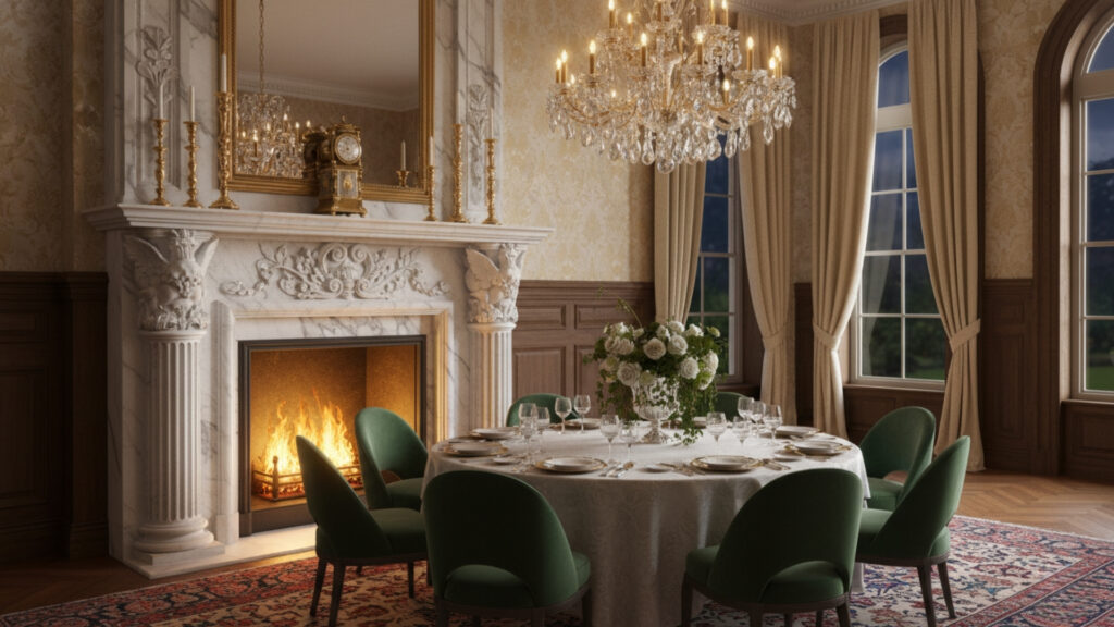 Luxury Dining Room Fireplace Ideas for Warm Sophisticated Ambiance