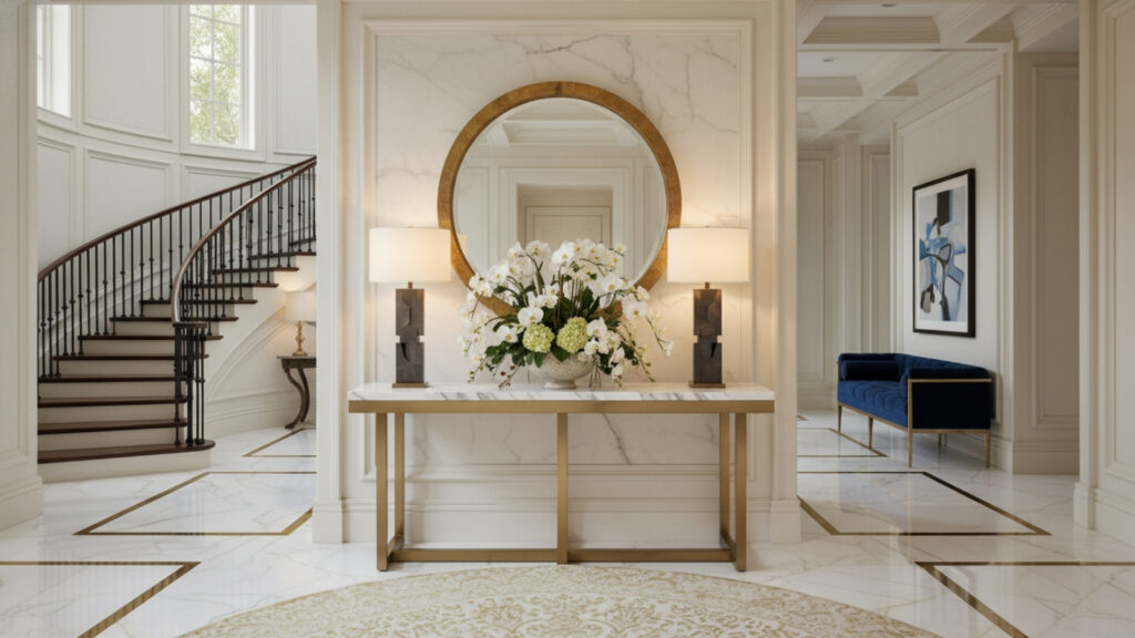 Luxury Entryway Table Decor Ideas for Grand Elegant Entrances