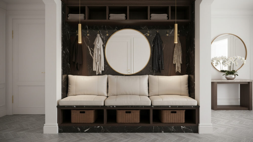 Luxury Mudroom Bench Ideas for Elegant and High-End Entryway