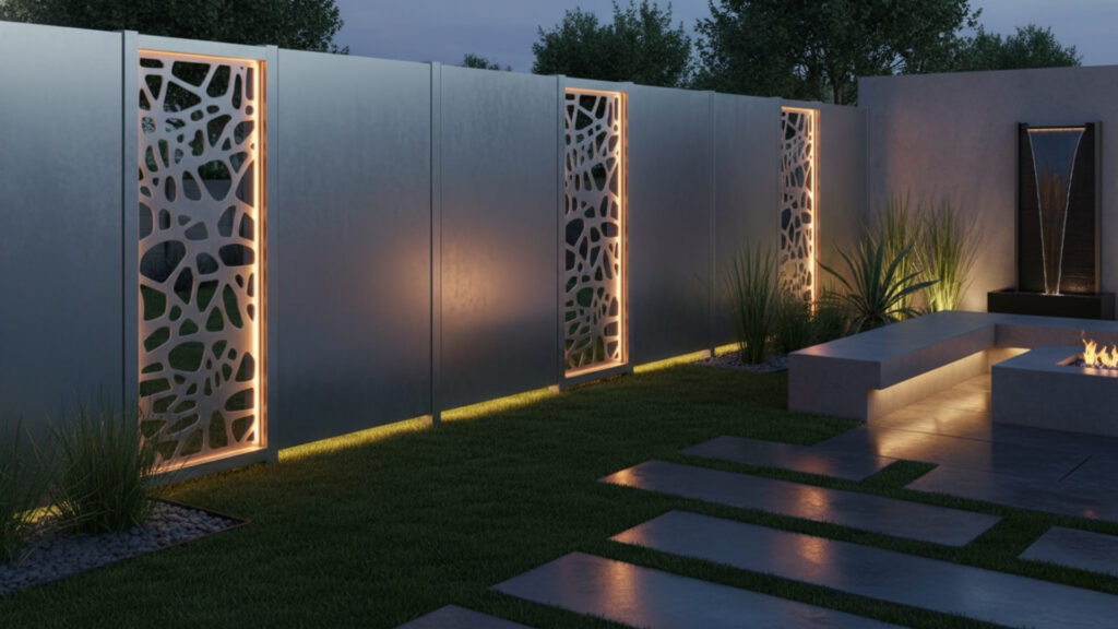 Metal Privacy Fences for Industrial Modern Style