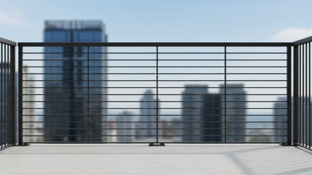 Minimalist Balcony Grill Design for Clean and Modern Aesthetic