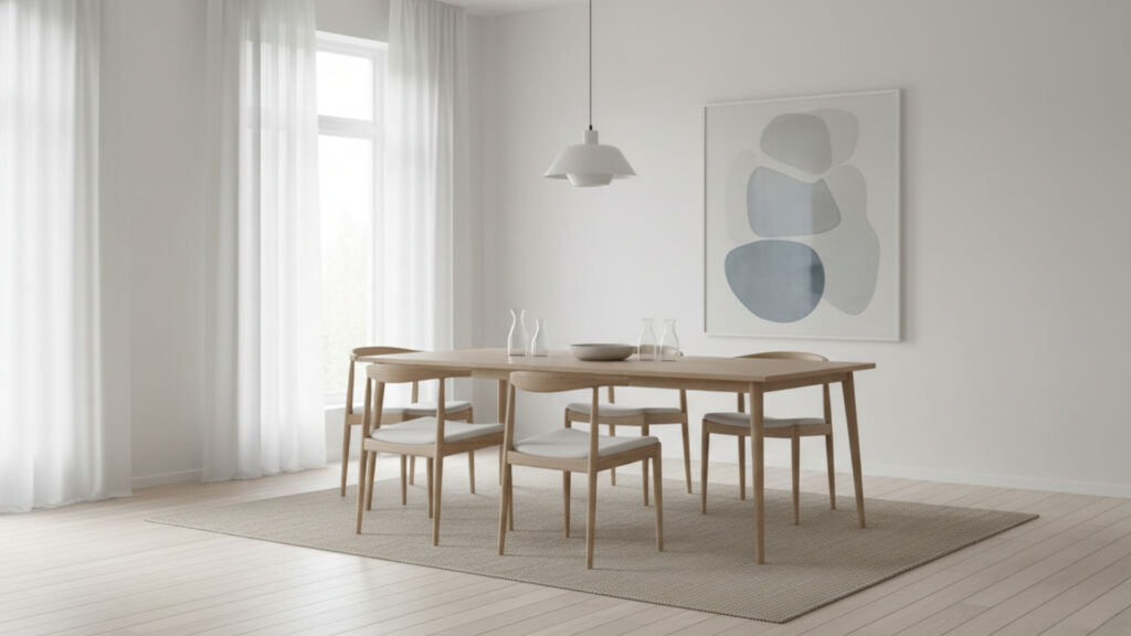 Minimalist Dining Table Setup for Clean and Modern Look