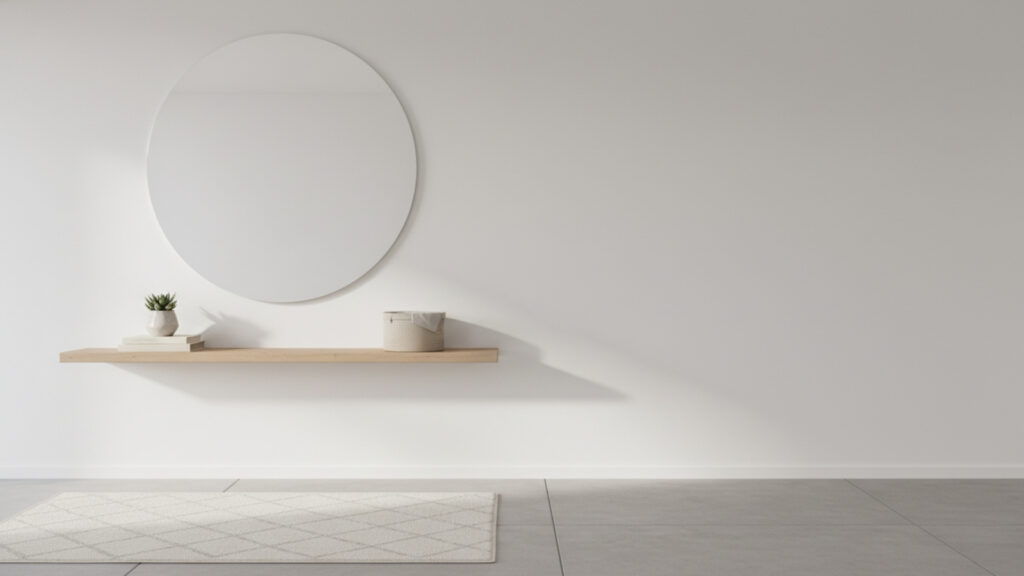 Minimalist Entryway Mirror Ideas for Clean Elegant Simplicity
