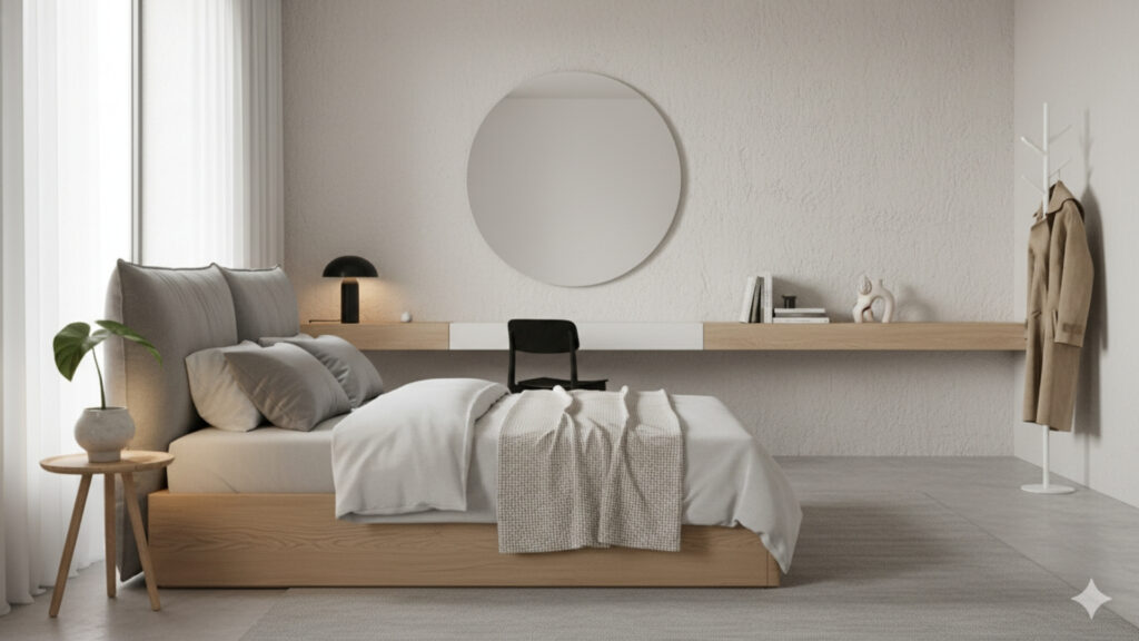 Minimalist Furniture Layout for Clean and Functional Bedroom Design