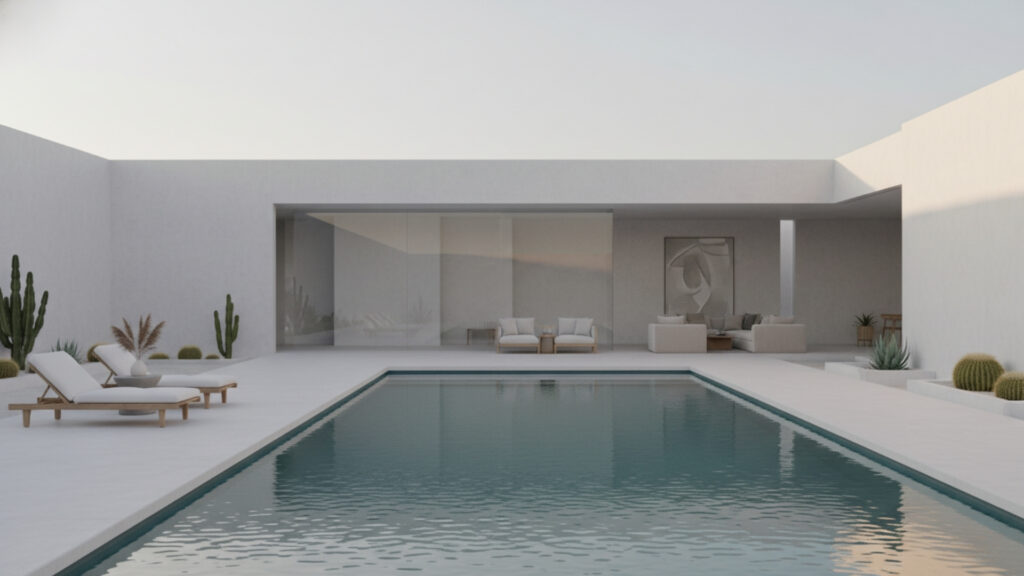 Minimalist Pool Area Decor for a Clean and Modern Stylish Look