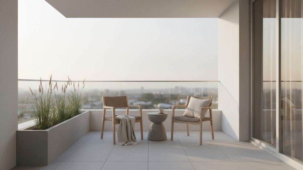 Minimalist Small Balcony Design Ideas for Clean and Modern Look