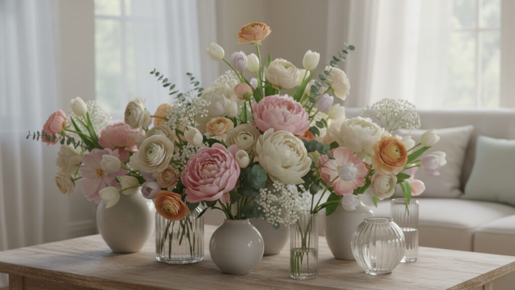 Mixed Pastel Arrangements for Soft Seasonal Elegance