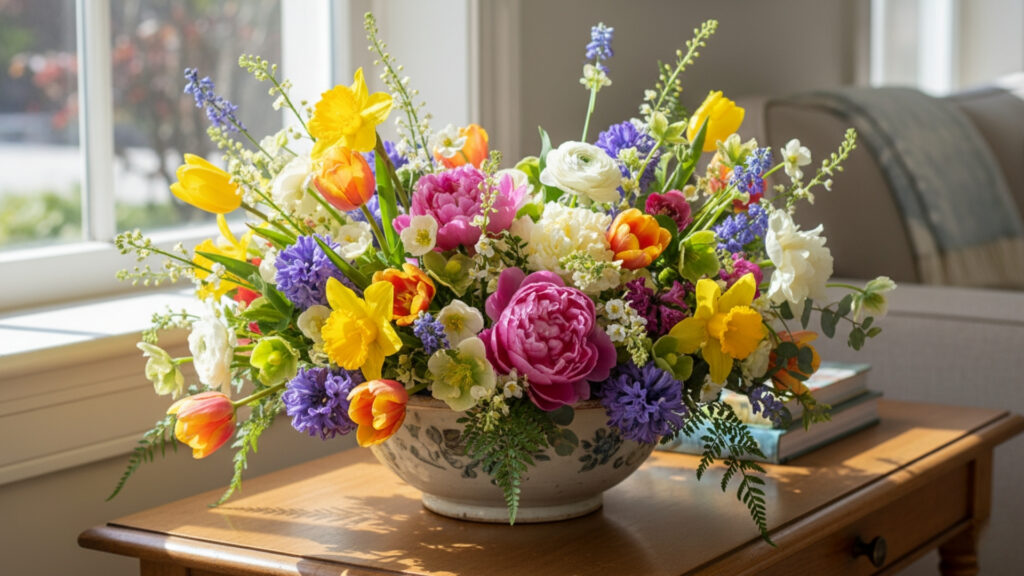 Mixed Seasonal Blooms for a Lively, Colorful Display