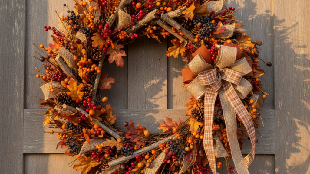 Mixed Texture Fall Wreath Ideas for Unique Autumn Decor
