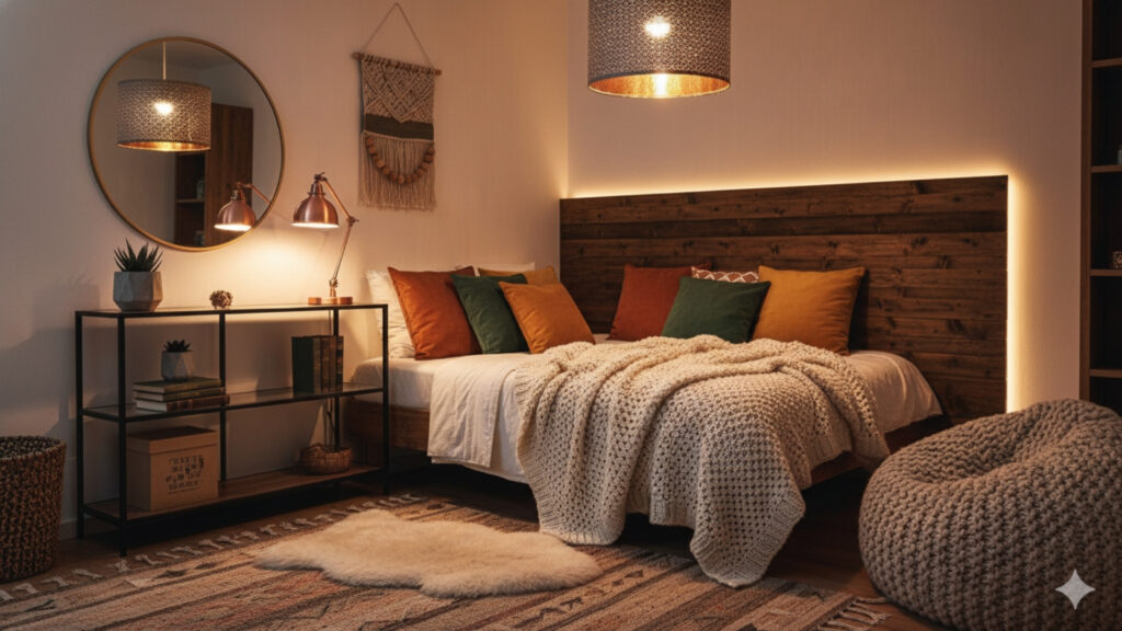 Mixing Textures and Materials for a Cozy and Trendy Bedroom Feel