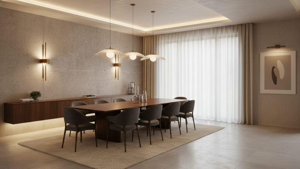 Modern Dining Room Lighting Layers for Perfect Ambience Setup