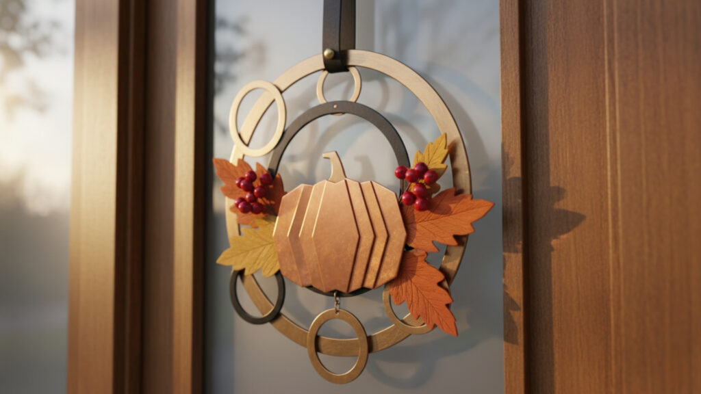 Modern Geometric Fall Door Hangers for Sleek Autumn Style