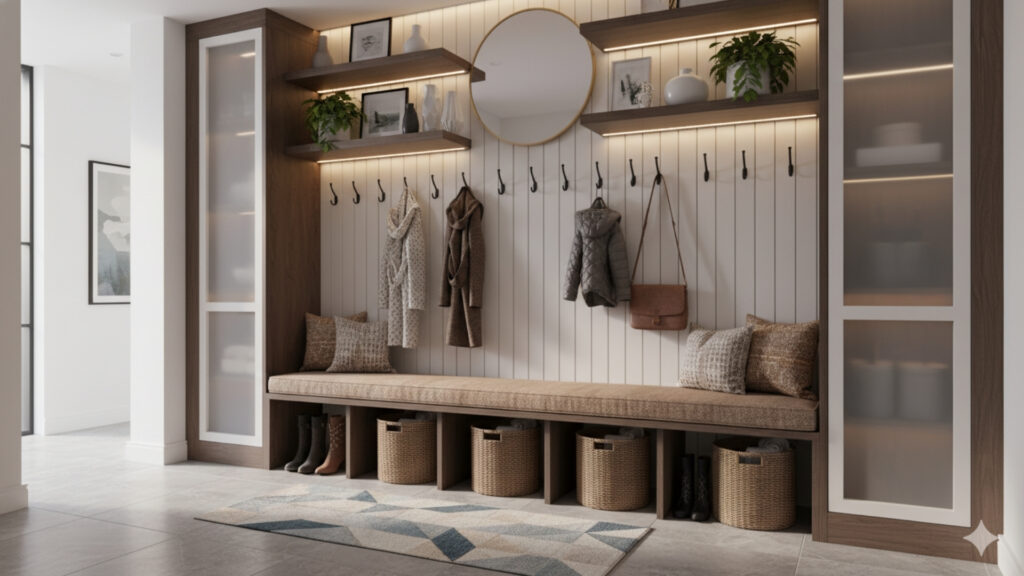 Mudroom Bench Final Layered Design Ideas for Perfect Entryway Setup