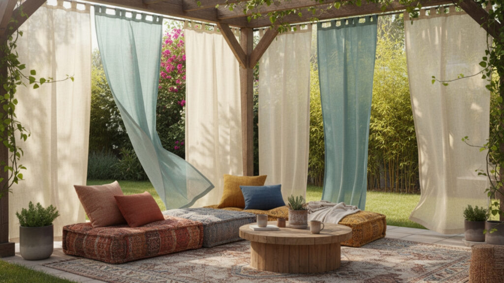 Outdoor Curtain Fences for Flexible Privacy Solutions