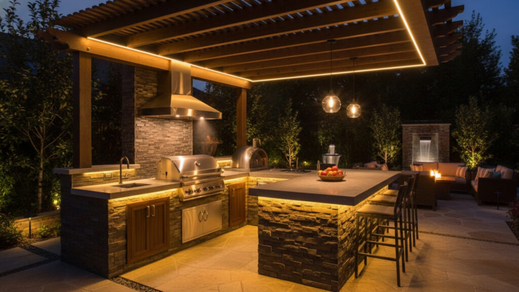 Outdoor Lighting Ideas for Safe and Stylish Night Cooking Space