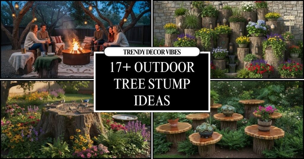 Outdoor Tree Stump Ideas: Enhance Your Garden