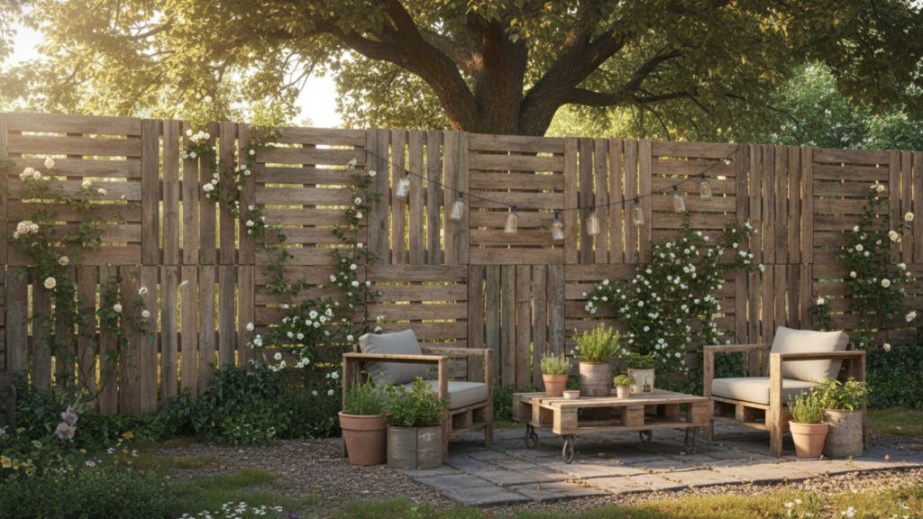 Pallet Wood Fences for Budget-Friendly Rustic Designs