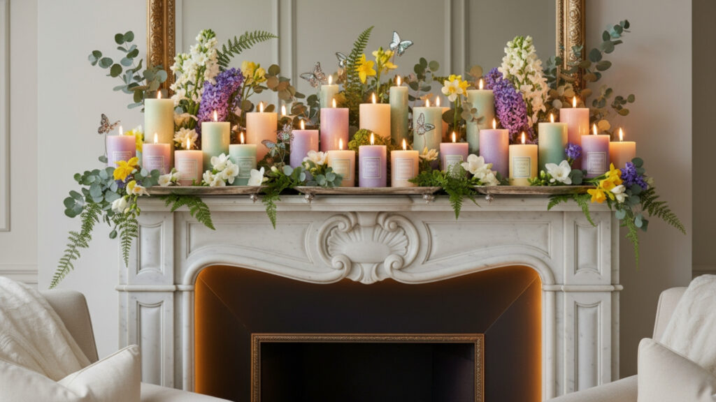 Pastel Candle Arrangements for Cozy Spring Vibes