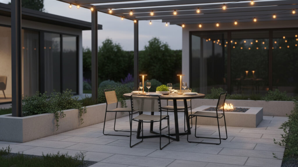 patio dining setup for functional outdoor eating space design