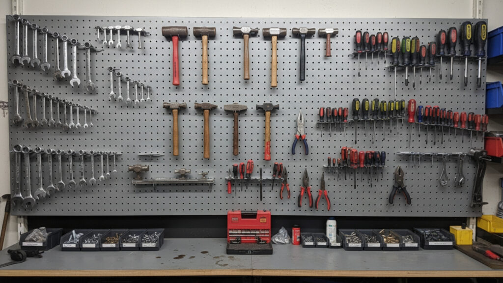Pegboard Tool Storage for Easy Access and Organized Setup