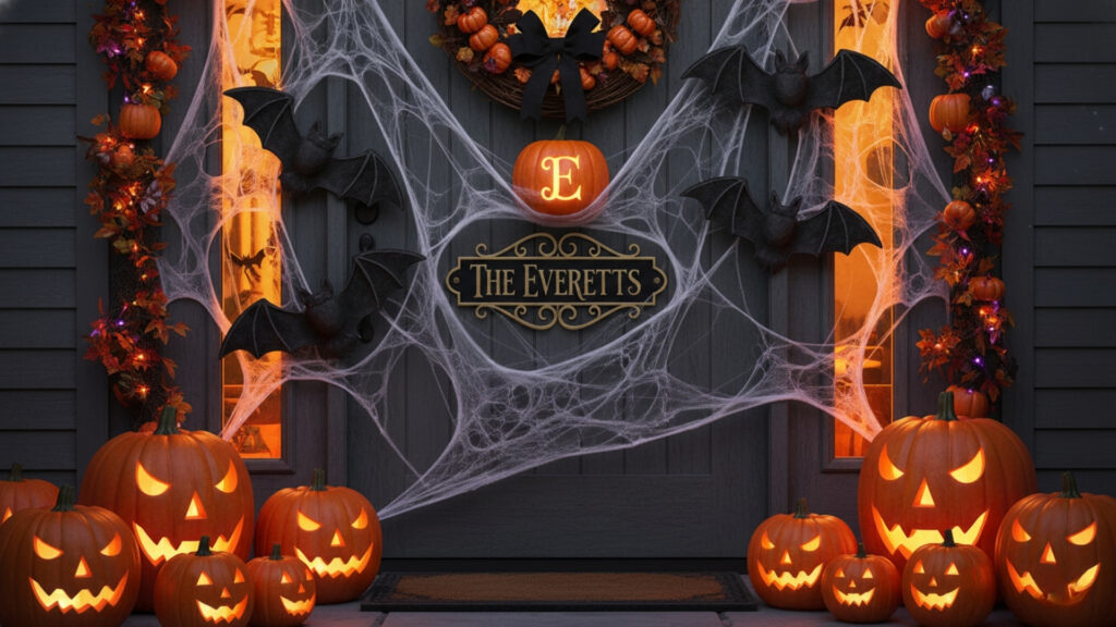 Personalized Name or Initial Halloween Door