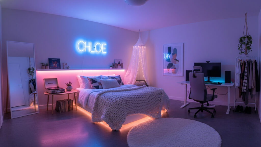 Personalized Name Signs or Neon Lights for Unique Bedroom Decor