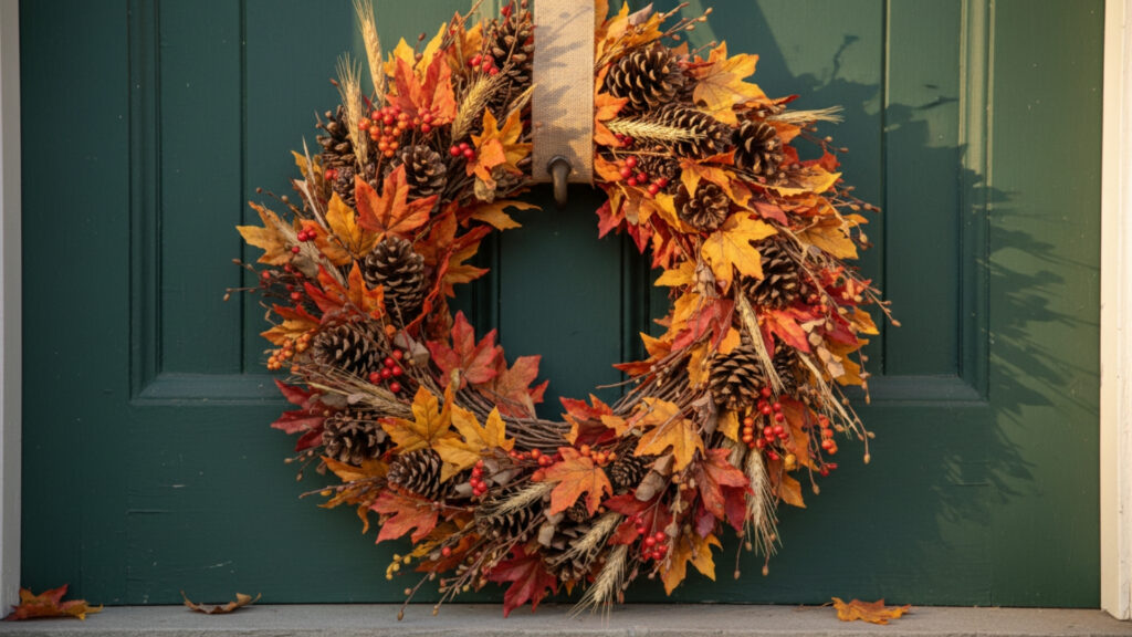 Pinecone and Leaf Fall Wreath Ideas for Natural Decor