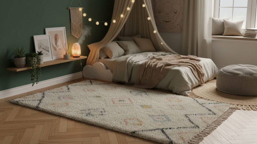 Plush Rugs for Soft and Cozy Bedroom Flooring Comfort