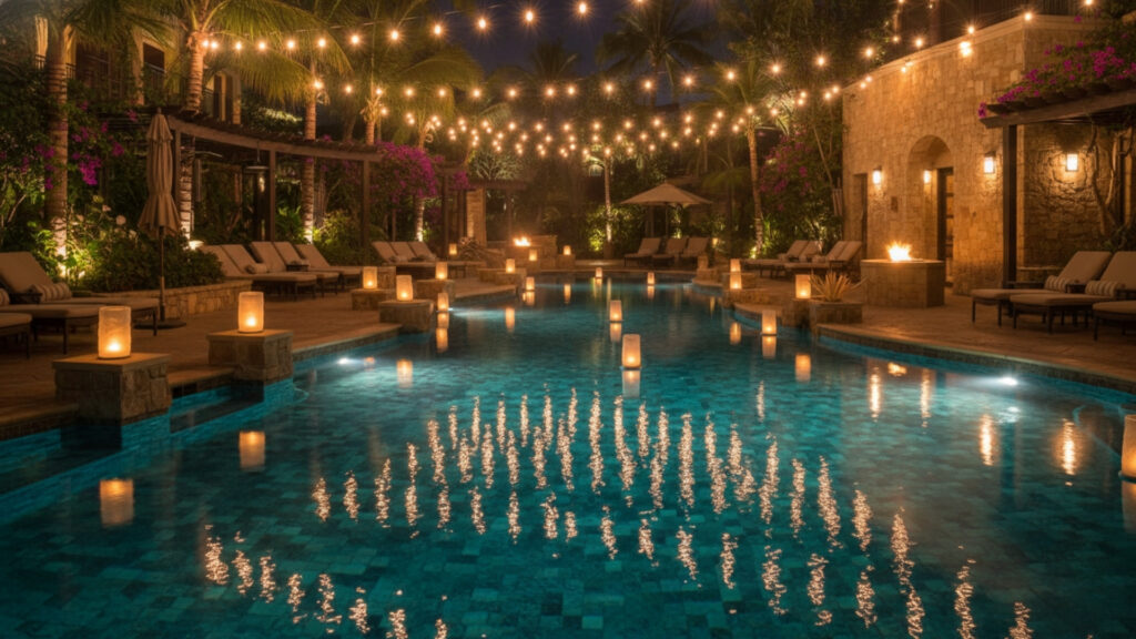 Poolside Ambient Lighting Layers for Perfect Night Mood Balance