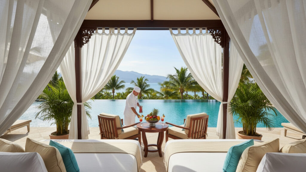 Poolside Cabana Decor for Private Luxury Relaxation Space