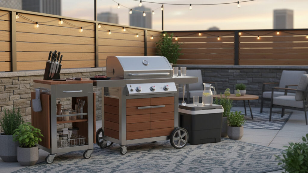 Portable Outdoor Kitchen Setup for Flexible and Easy Use Anywhere