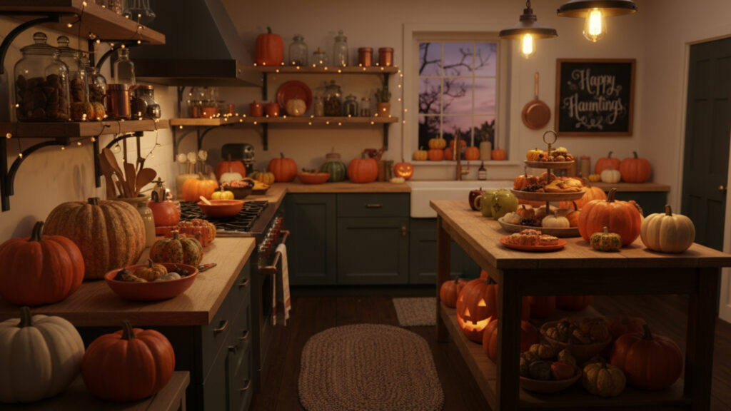 Pumpkin-Themed Kitchen Decor for a Warm and Festive Atmosphere