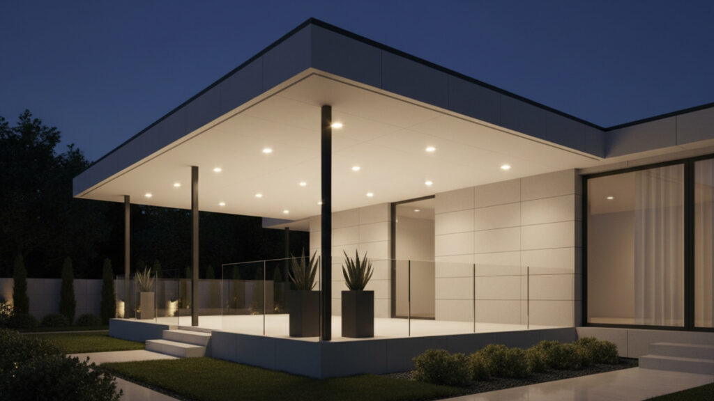 Recessed Ceiling Porch Lighting Ideas for Clean and Minimal Design