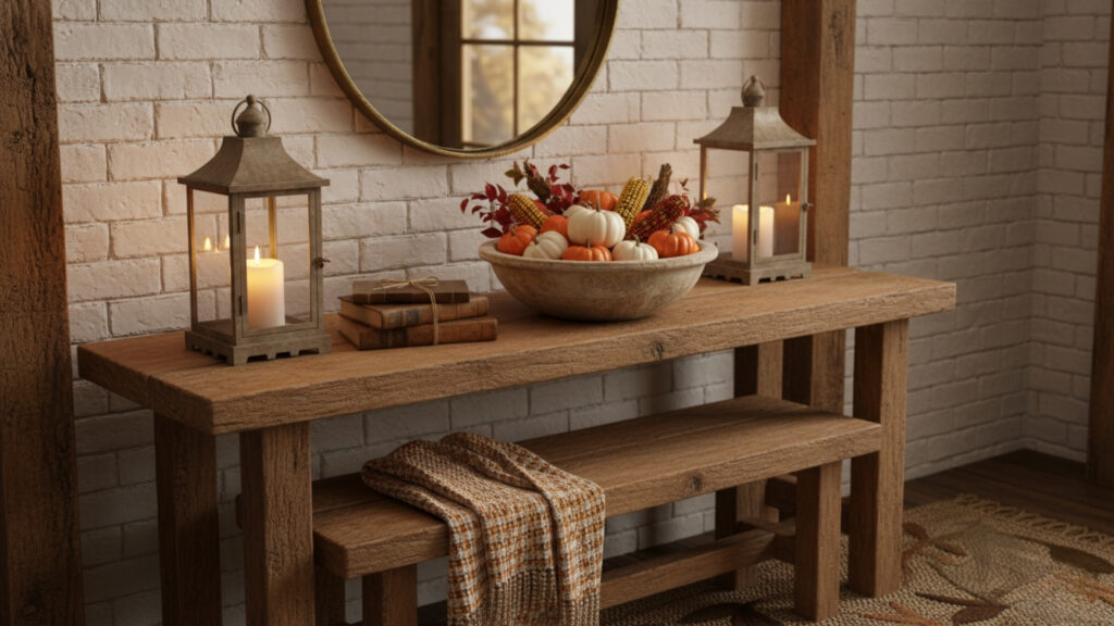 Rustic Elements Like Wood and Metal for Authentic Charm