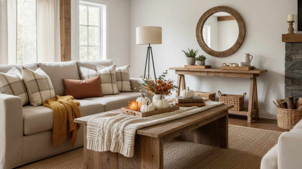 Rustic Wooden Decor Accents for Warm and Natural Fall Styling