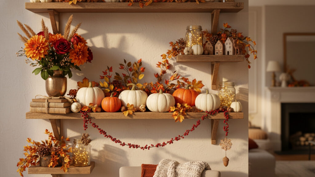 easonal Floating Shelf Decor Ideas for Year-Round Styling