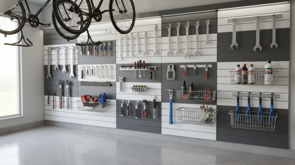 Slatwall Panel Systems for Flexible and Modern Garage Storage