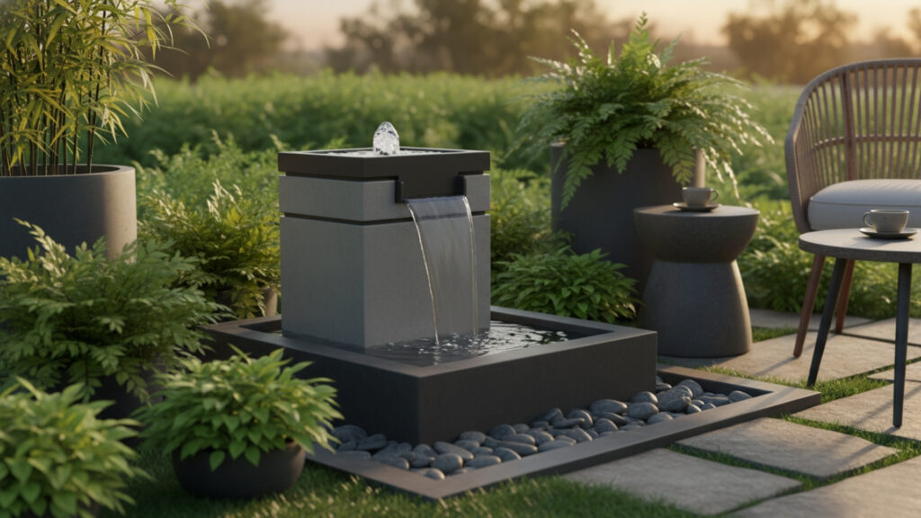 Small Backyard Water Feature Decor for Calm Relaxing Ambience