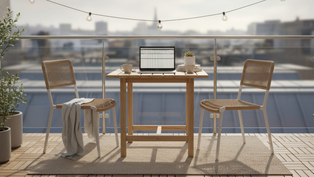 Small Balcony Compact Table Ideas for Functional Outdoor Dining Setup