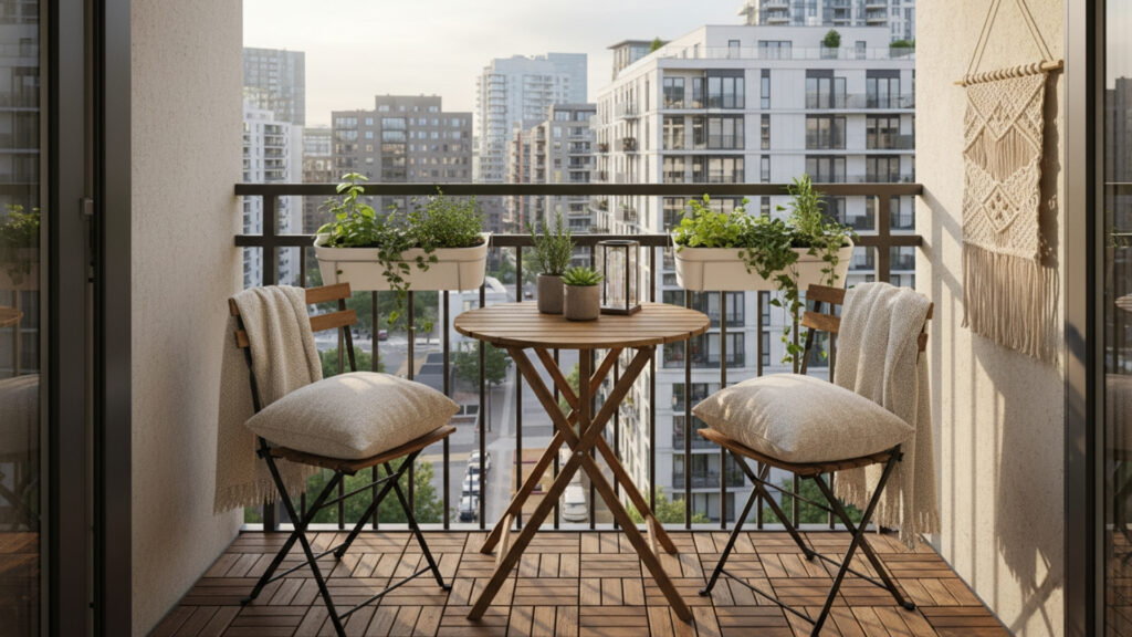 Small Balcony Seating Setup for Comfortable and Functional Use
