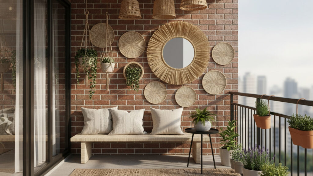 Small Balcony Wall Hanging Ideas for Creative Vertical Decoration