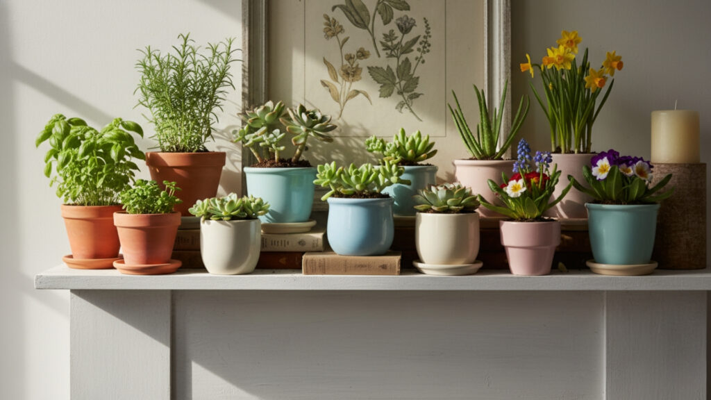 Small Potted Plants for Lively Green Accents