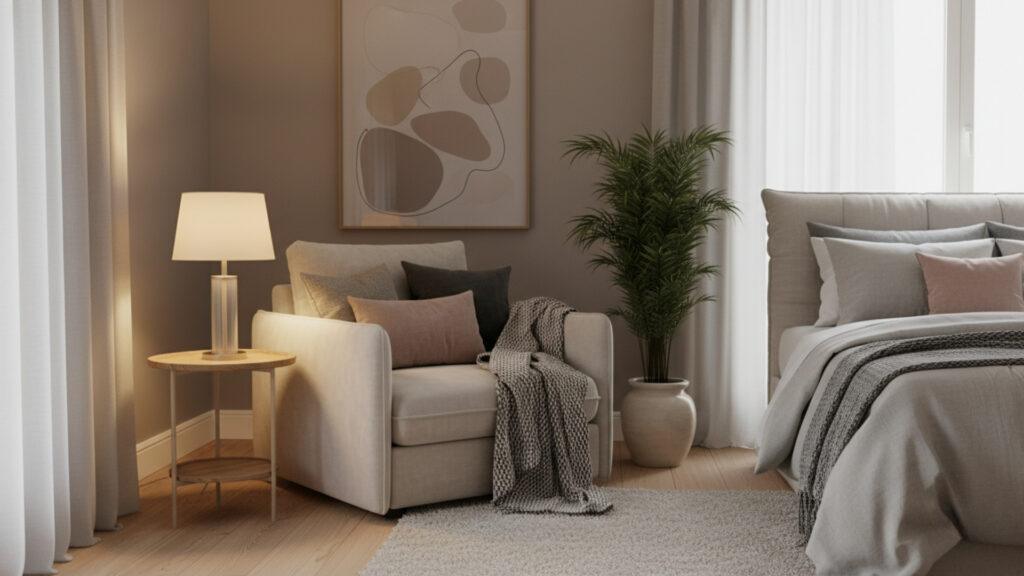 Small Seating Area for Added Comfort and Relaxation Space