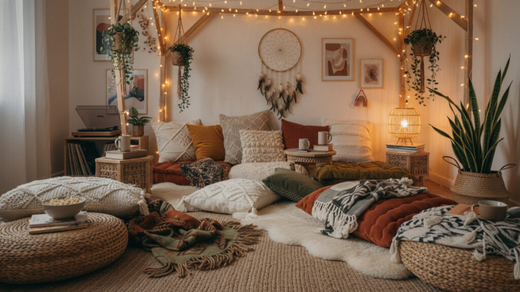 Soft Seating Floor Cushions for Relaxed and Casual Hangout Space