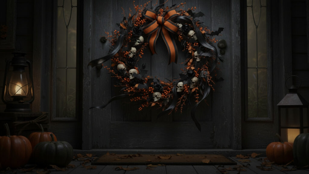 Spooky Halloween-Inspired Fall Wreath Ideas for October
