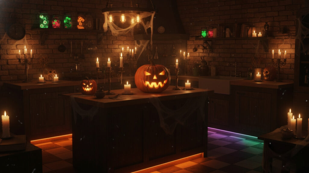 Spooky Lighting Ideas for the Kitchen to Create a Haunted Ambiance