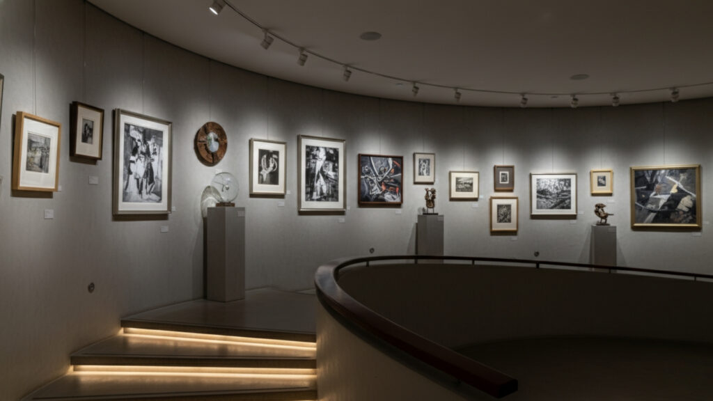 staircase wall gallery lighting ideas for highlighting decor display