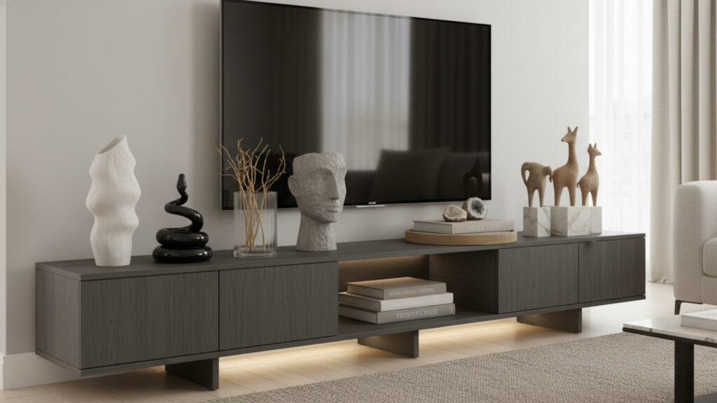 Framed Artwork and Photos for a Personalized TV Stand