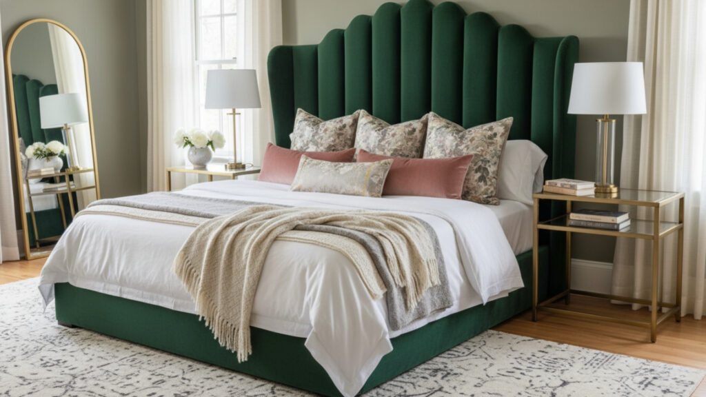 Statement Headboard Design for a Bold and Feminine Bedroom Look