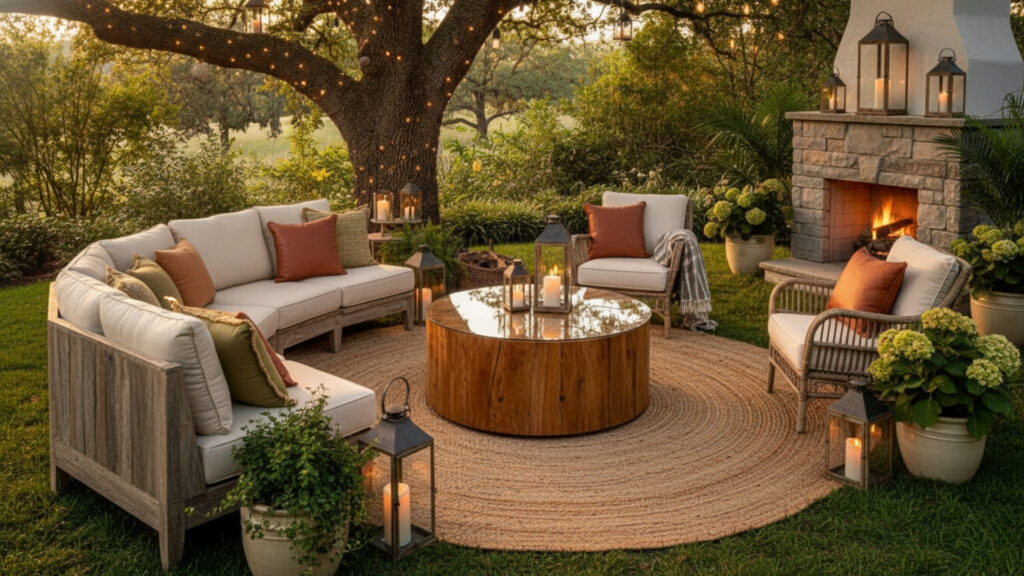 Stump Coffee Tables for Outdoor Lounge Areas